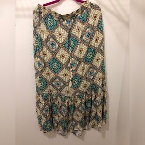 Skies are blue maxi skirt